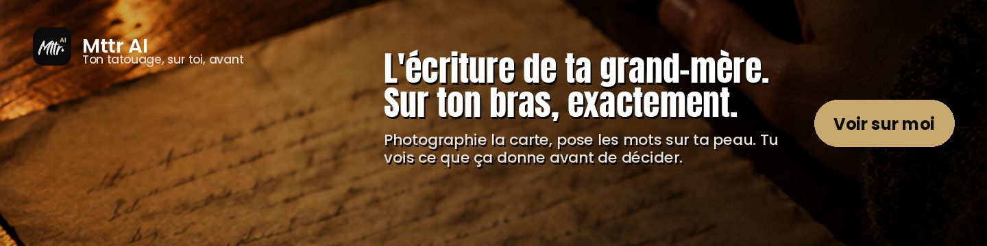 Mttr AI : vois ton tatouage sur toi avant de le faire