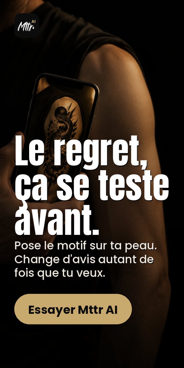 Mttr AI : vois ton tatouage sur toi avant de le faire