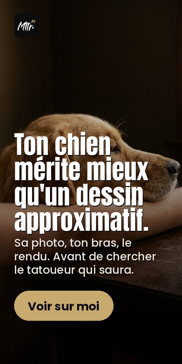 Mttr AI : vois ton tatouage sur toi avant de le faire