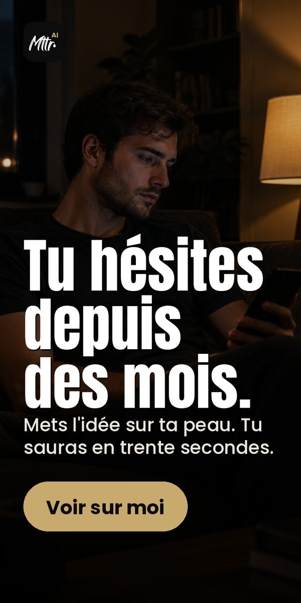 Mttr AI : vois ton tatouage sur toi avant de le faire