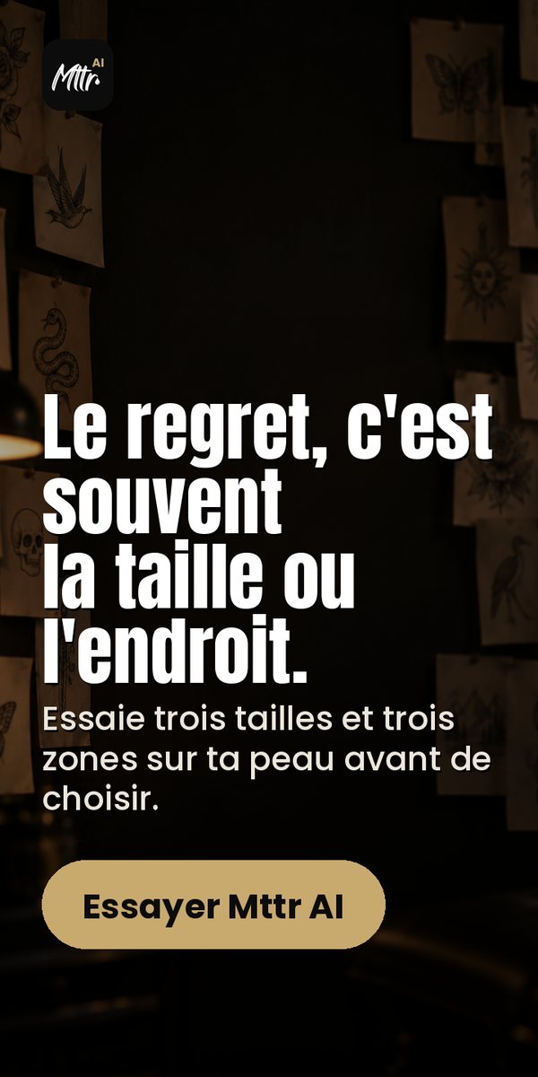 Mttr AI : vois ton tatouage sur toi avant de le faire