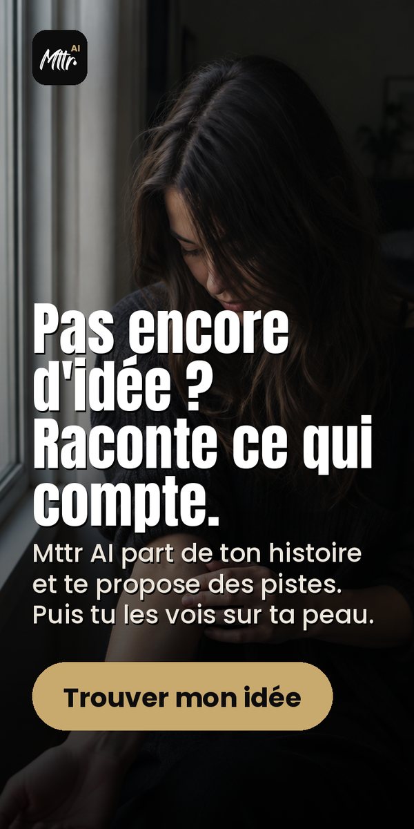 Mttr AI : vois ton tatouage sur toi avant de le faire